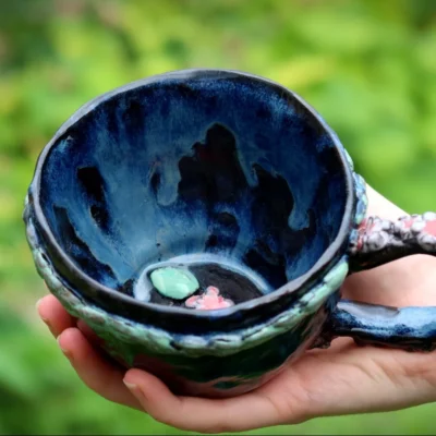 Kubek ceramiczny - Kwiecisty Poranek