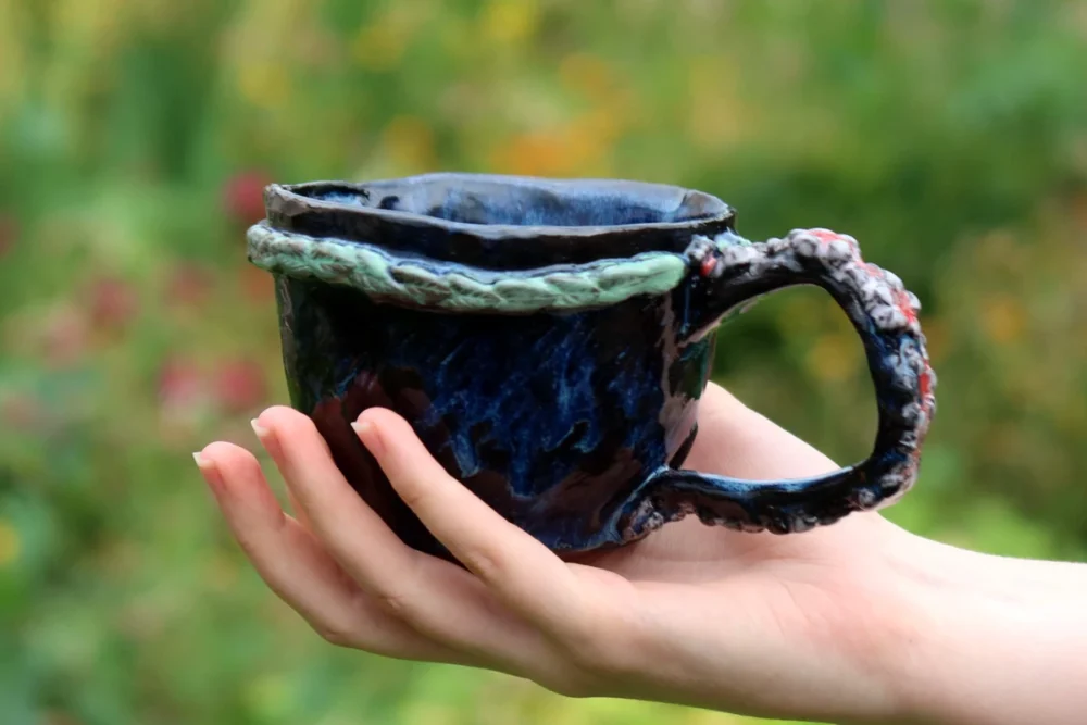Kubek ceramiczny - Kwiecisty Poranek - obrazek 4
