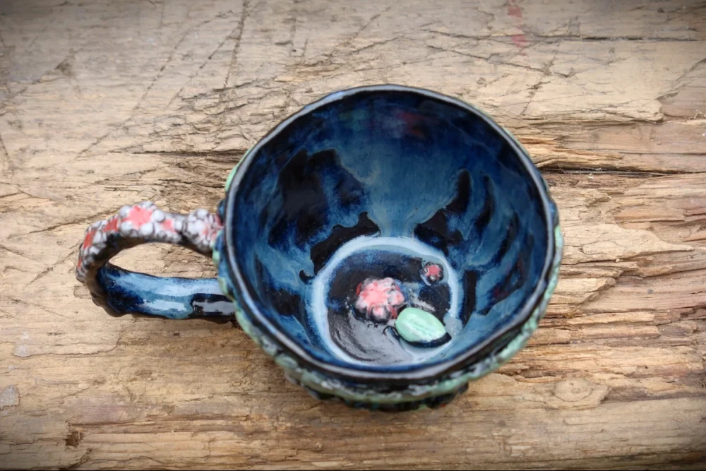 Kubek ceramiczny - Kwiecisty Poranek