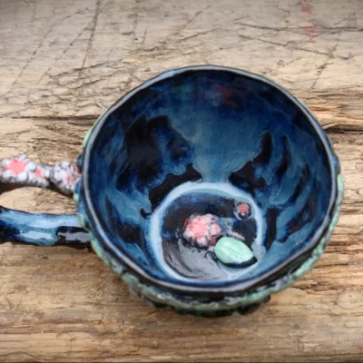 Kubek ceramiczny - Kwiecisty Poranek